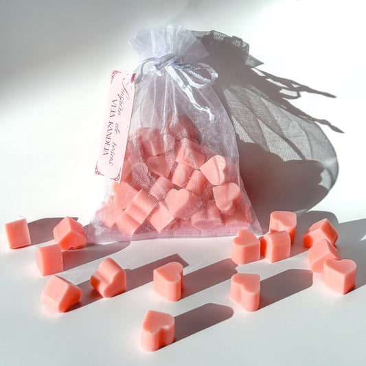 Wax Melts Corazones – Suspiro de rosas - VelaKandela