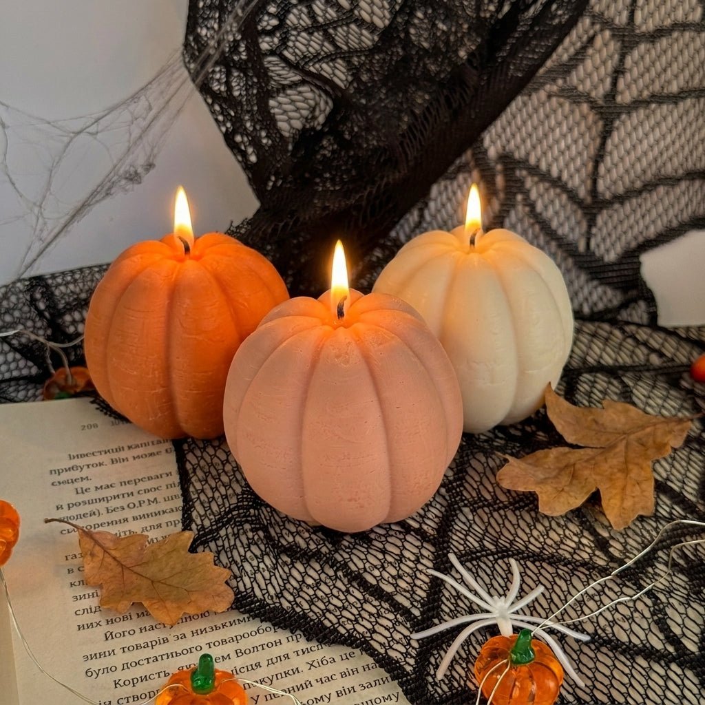 Vela decorativa Calabaza de cera de soja para Halloween
