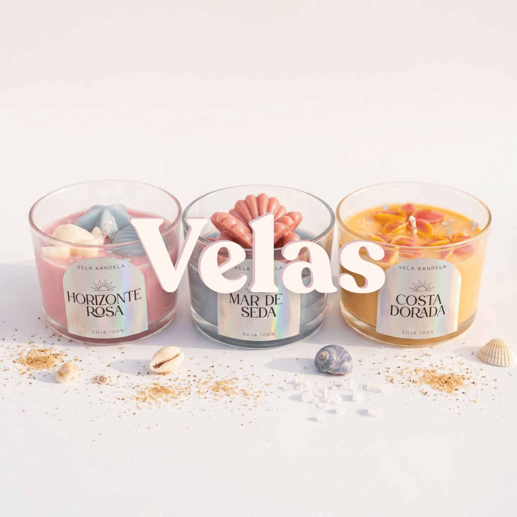 Velas aromáticas de cera de soja artesanales - Velakandela