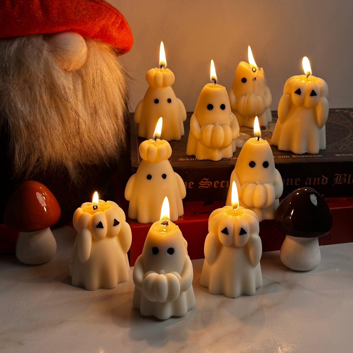 Vela Fantasma con Sombrero de Calabaza - VelaKandela