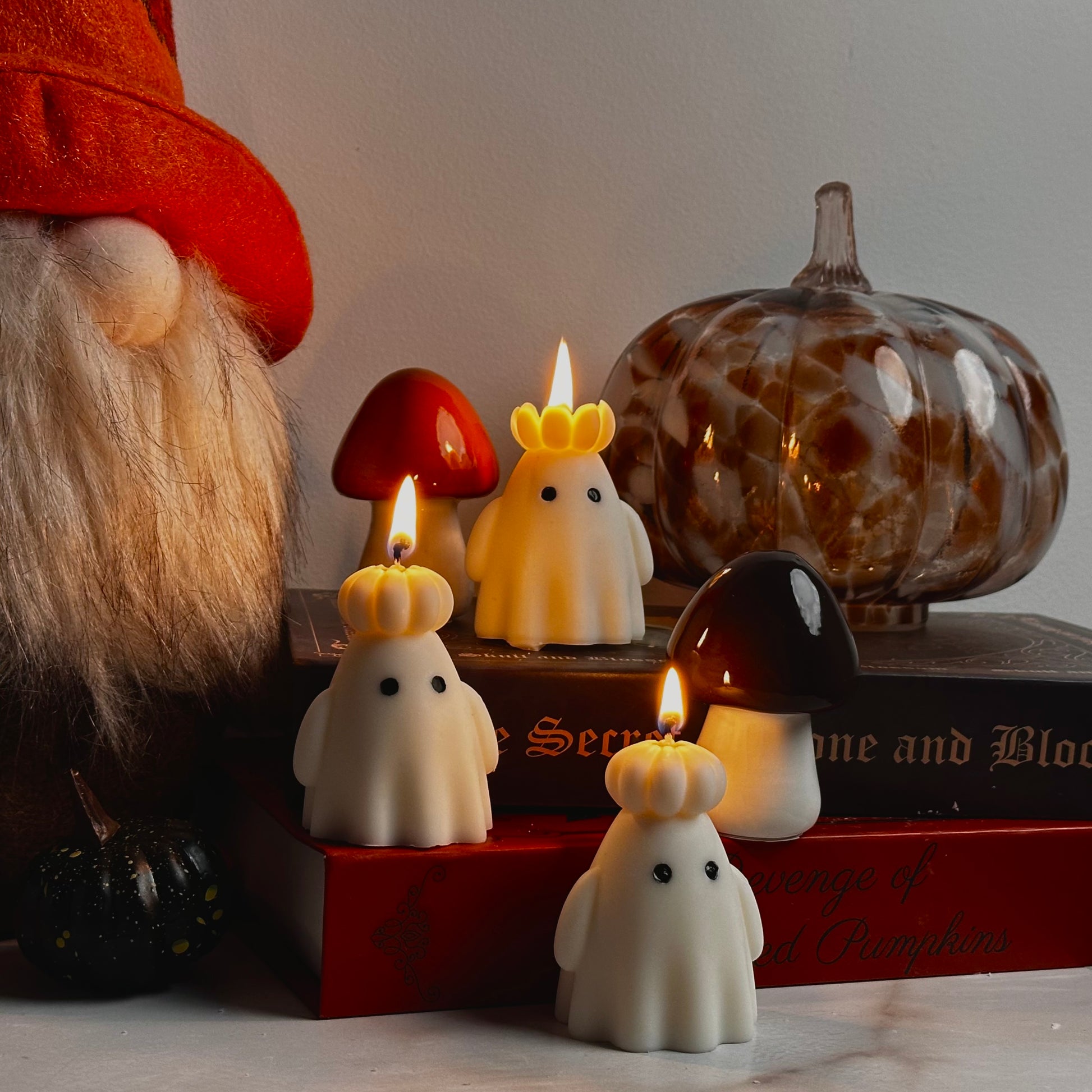 Vela Fantasma con Sombrero de Calabaza - VelaKandela