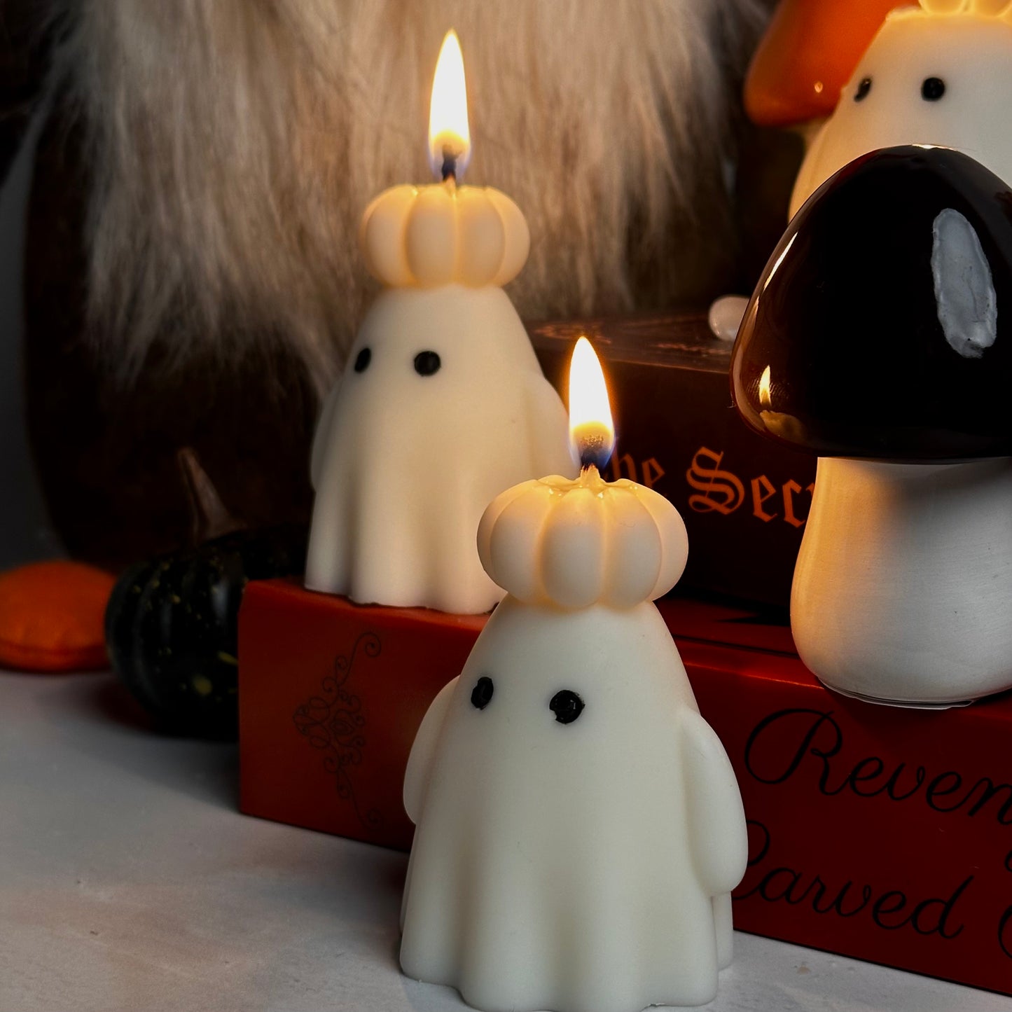 Vela Fantasma con Sombrero de Calabaza - VelaKandela