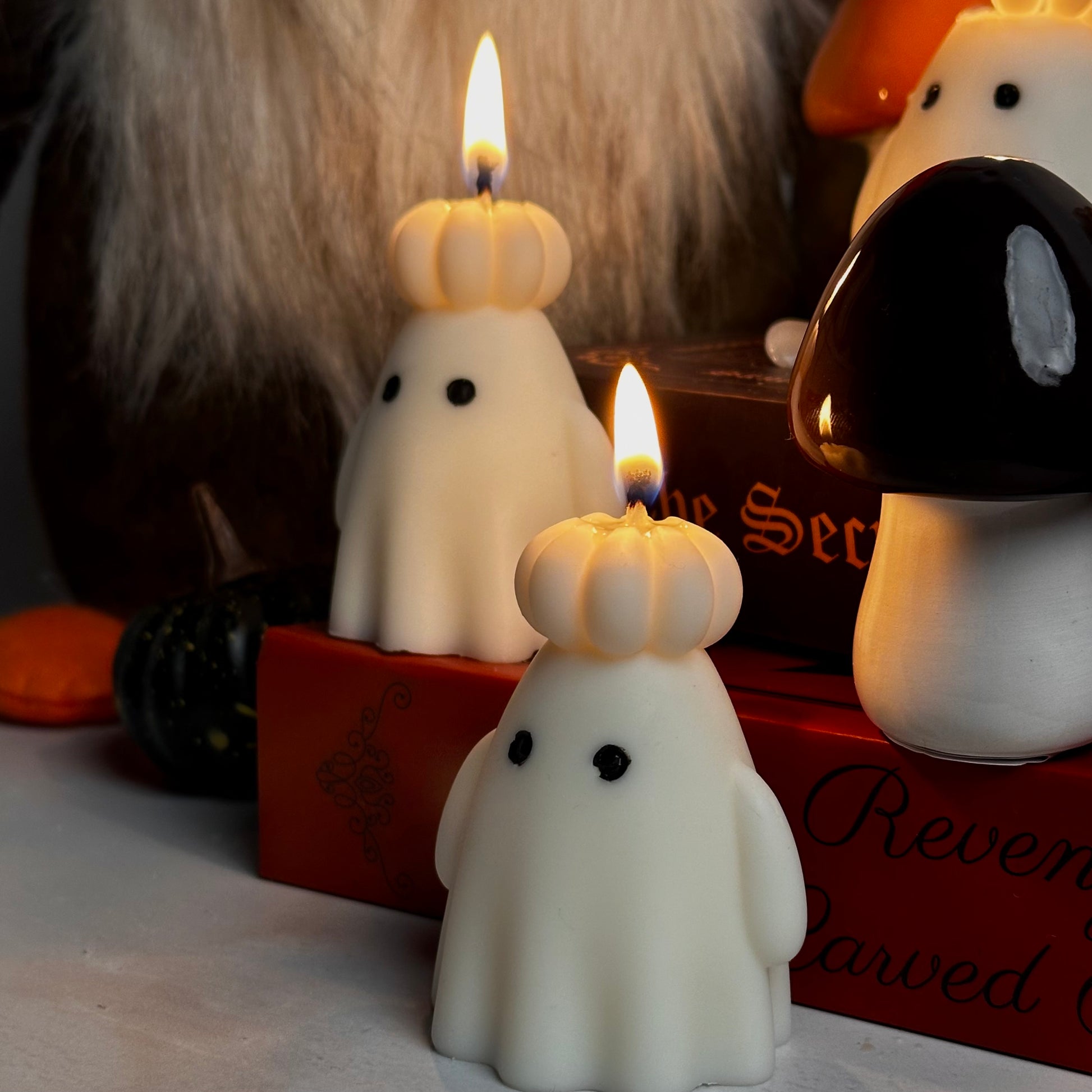 Vela Fantasma con Sombrero de Calabaza - VelaKandela