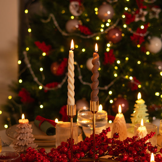 Vela Pilar de Spiral Navideña