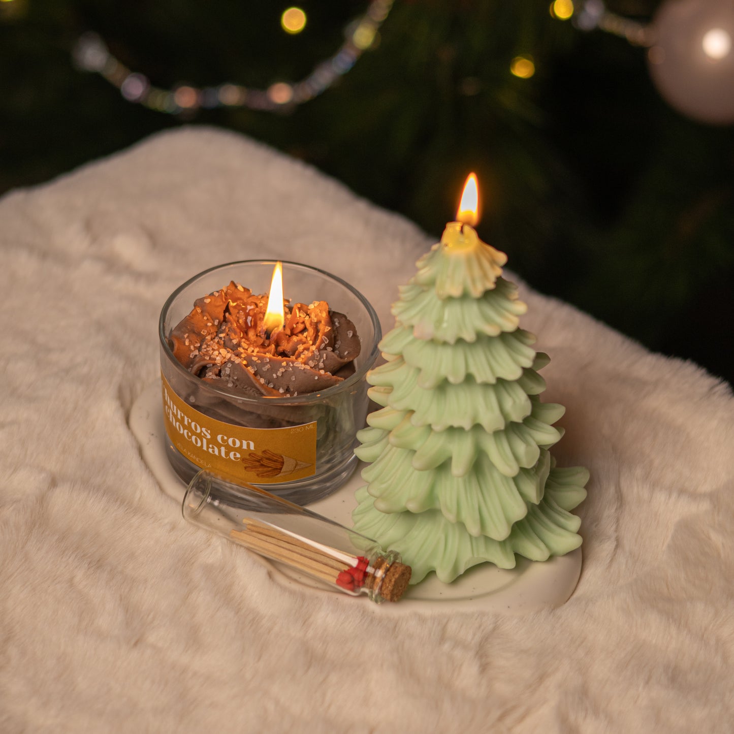 Vela Churros con Chocolate