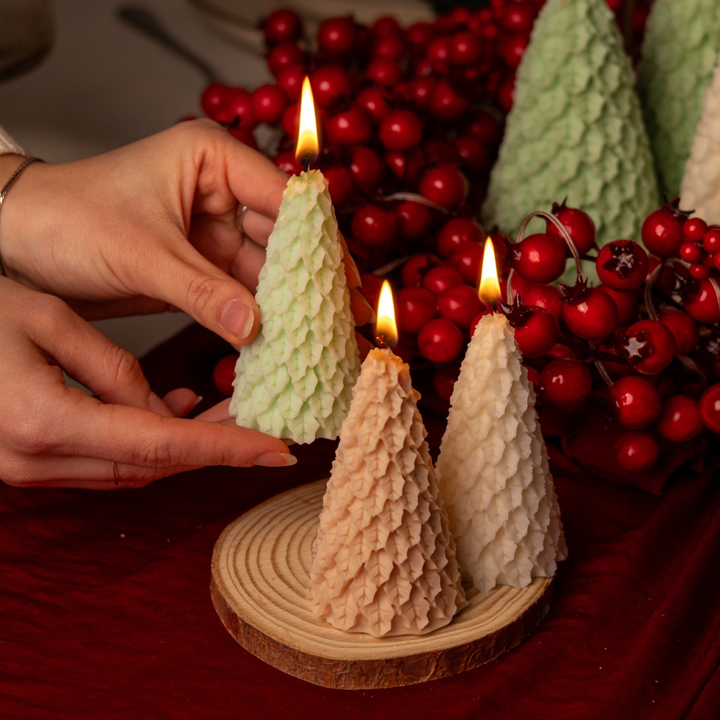 Vela Abeto Navideño