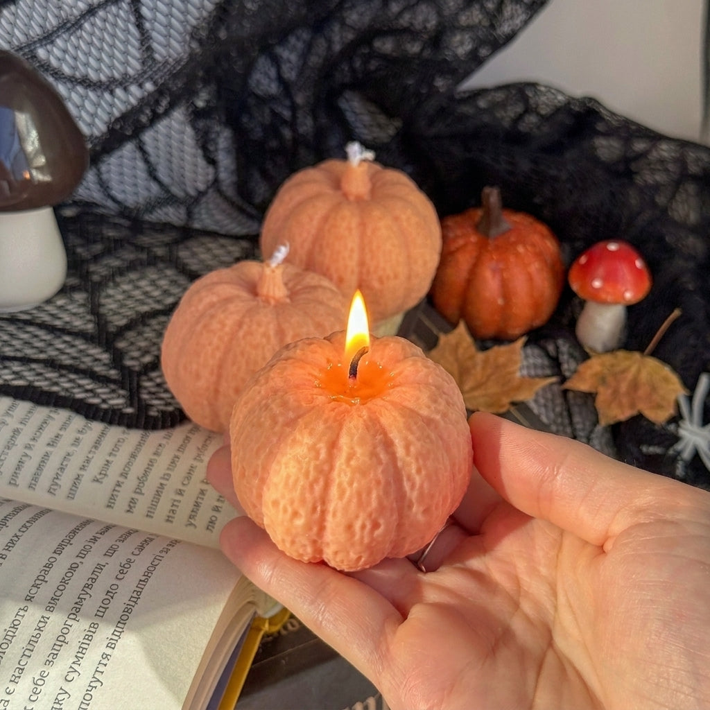 Vela Calabaza Clásica pequeña de soja para Halloween