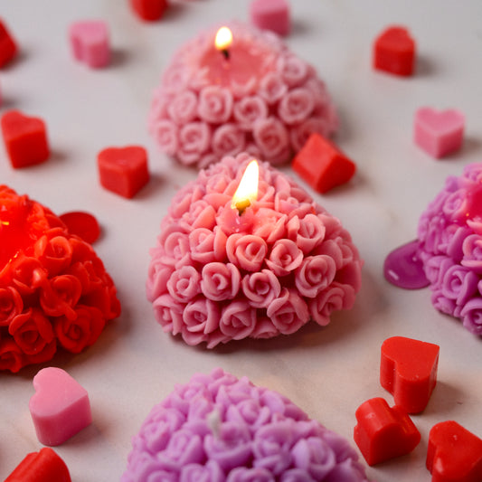 Vela Corazón de Rosas
