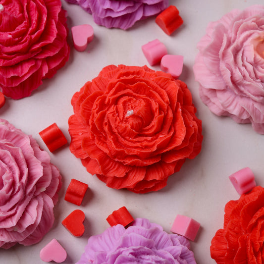 Vela Peonía Artesanal