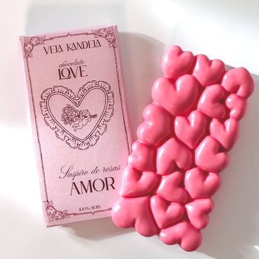 Wax Melts Chocolate Bar - Suspiro de Rosas - VelaKandela
