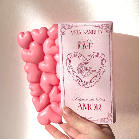 Wax Melts Chocolate Bar - Suspiro de Rosas - VelaKandela