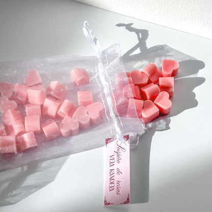 Wax Melts Corazones – Suspiro de rosas - VelaKandela