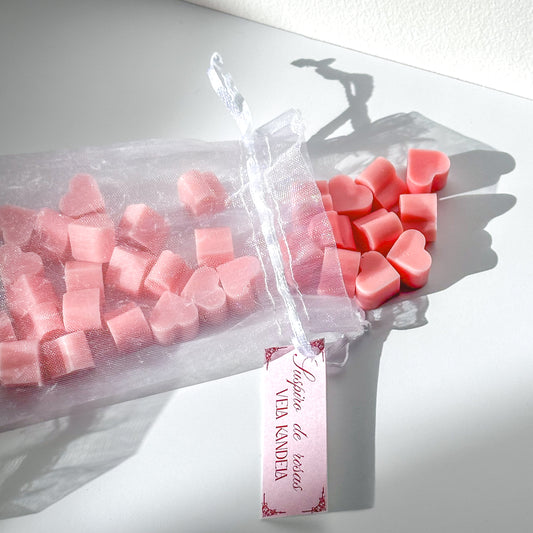 Wax Melts Corazones – Suspiro de rosas - VelaKandela