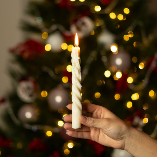 Vela Pilar de Spiral Navideña