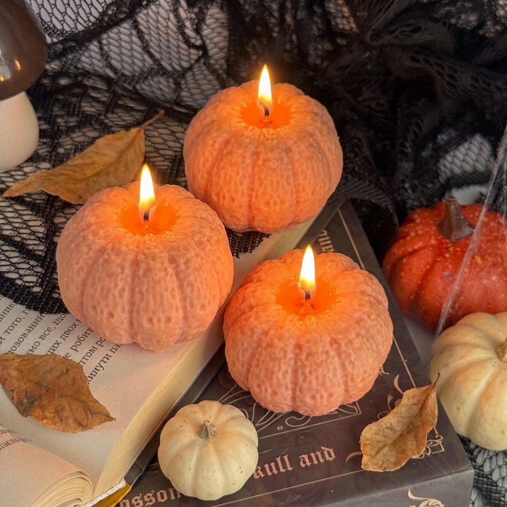Vela Calabaza de cera de soja para decoración de otoño