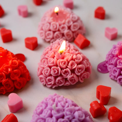 Vela Corazón de Rosas - VelaKandela