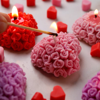 Vela Corazón de Rosas - VelaKandela