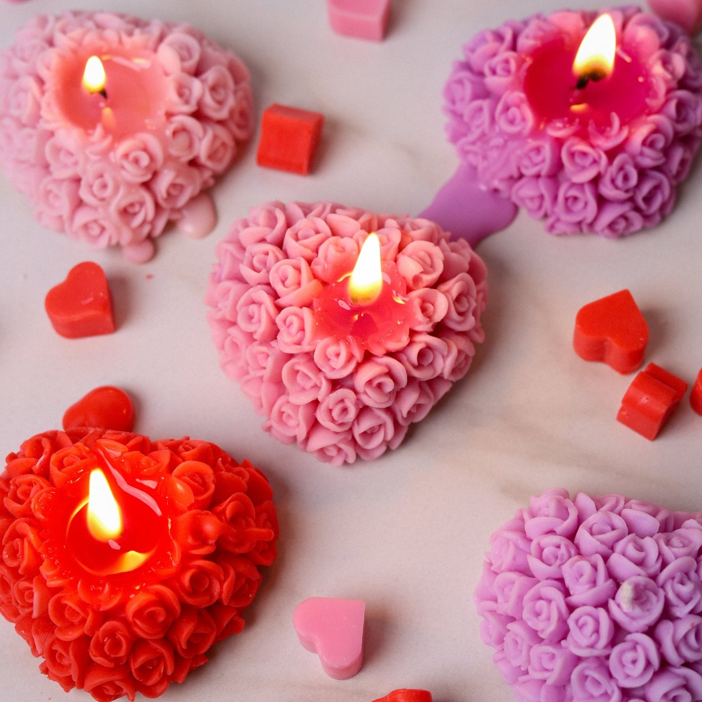 Vela Corazón de Rosas - VelaKandela