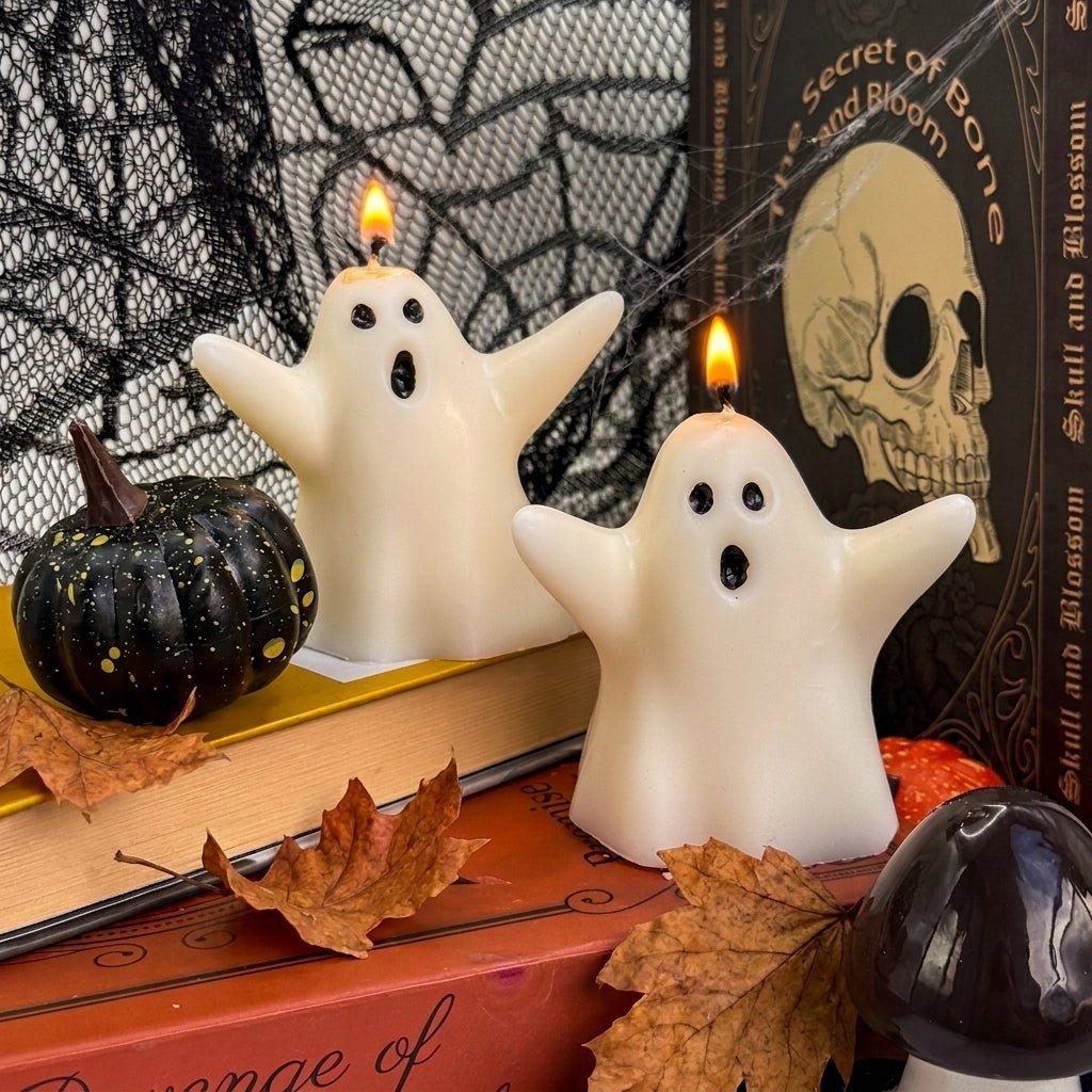 Vela Fantasma Asustado de soja para Halloween - Velakandela