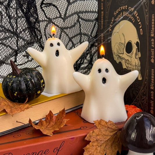 Vela Fantasma Asustado de soja para Halloween - Velakandela