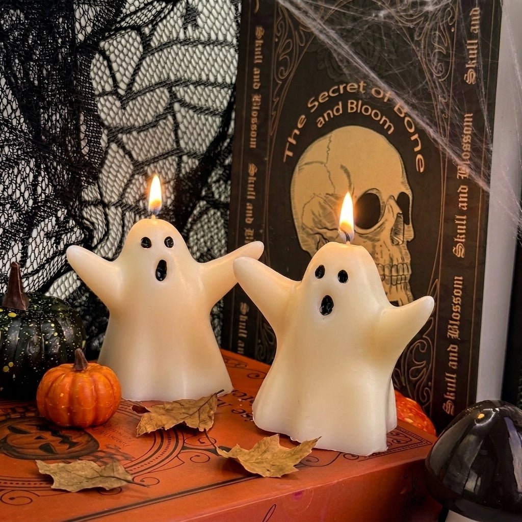 Vela decorativa Fantasma Asustado de cera de soja