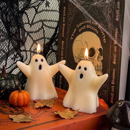 Vela decorativa Fantasma Asustado de cera de soja