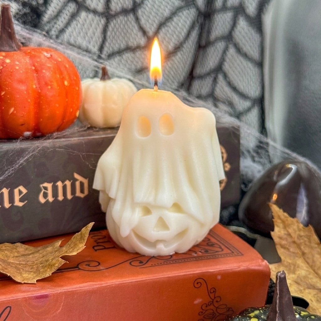 Vela Fantasma Flotante con Calabaza de soja para Halloween - Velakandela