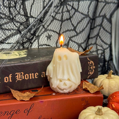 Vela decorativa Fantasma con Calabaza de cera de soja