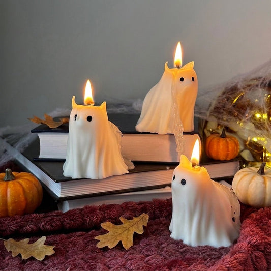 Vela Fantasma Gatito de soja para Halloween - Velakandela