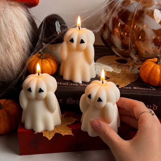 Vela Fantasma Jack-O’-Lantern de soja para Halloween - Velakandela