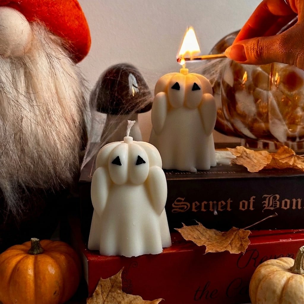 Vela Fantasma con calabaza Jack-O’-Lantern para Halloween