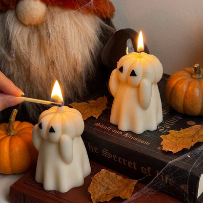 Vela decorativa Fantasma Jack-O’-Lantern de cera de soja
