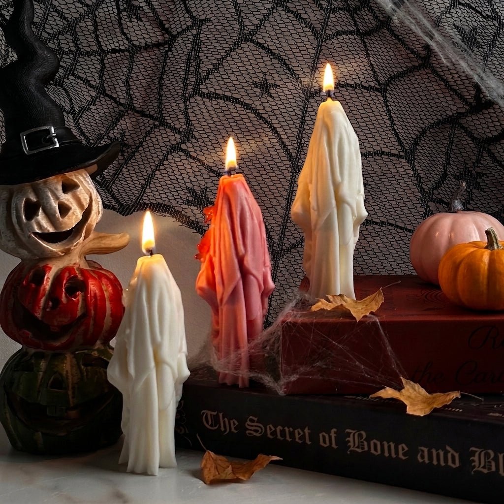 Vela decorativa Fantasma Misteriosa de cera de soja