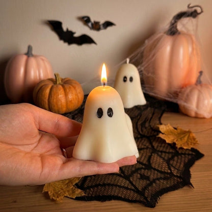 Vela Fantasma Pequeño artesanal para decoración de Halloween