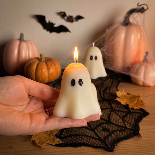Vela Fantasma Pequeño artesanal para decoración de Halloween