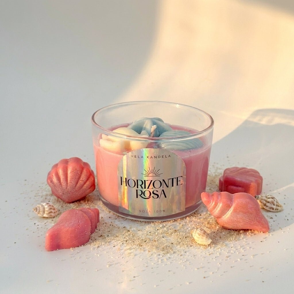 Vela Horizonte Rosa de soja con aroma Brisa Marina - Velakandela