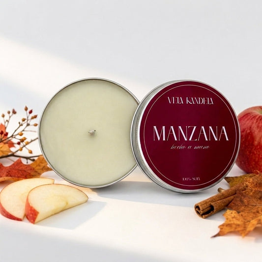 Vela en lata Manzana Especiada de soja natural - Velakandela