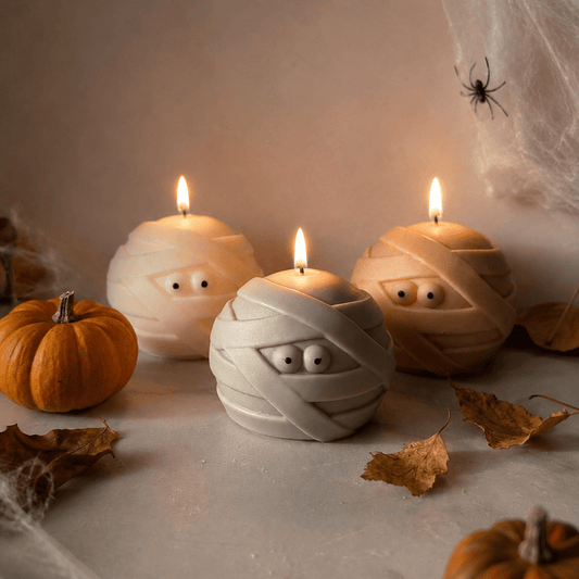 Vela Momia Misteriosa de soja para Halloween - Velakandela