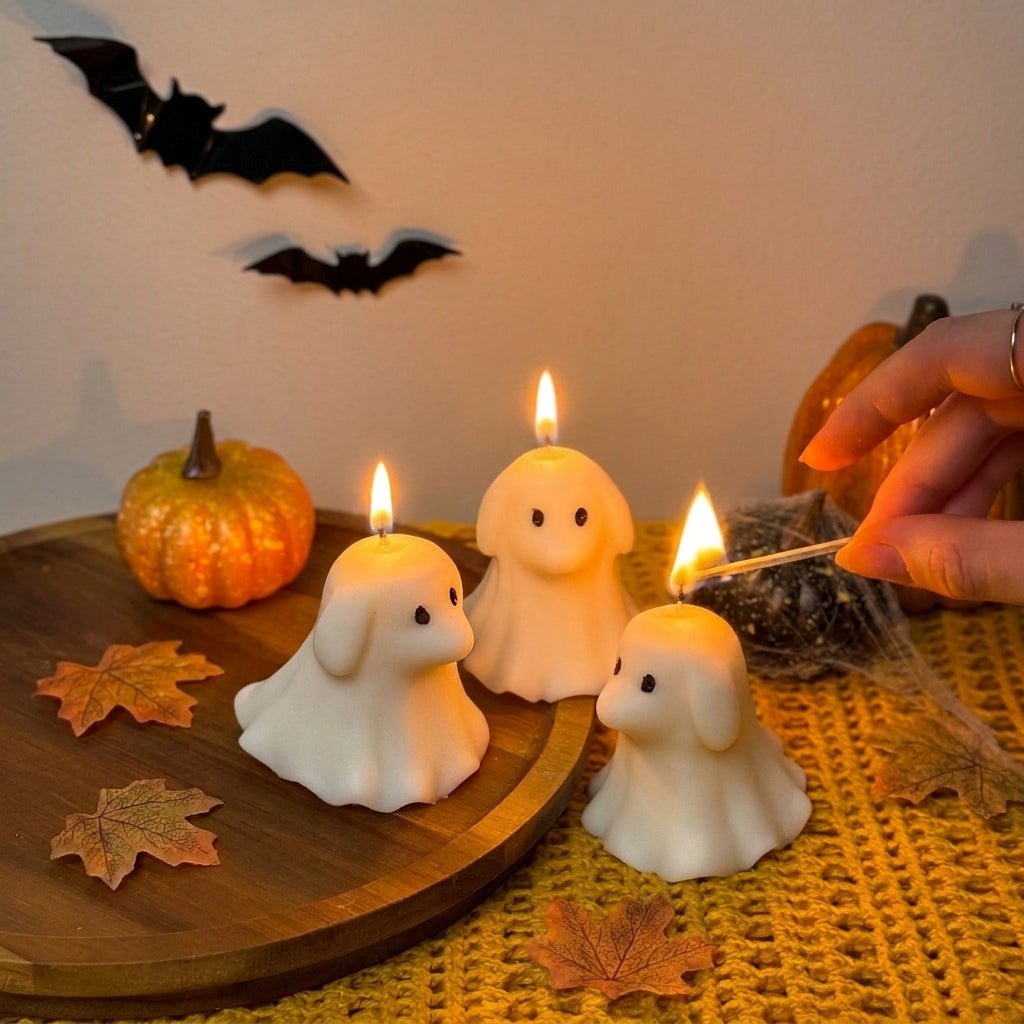 Vela Perro Fantasma para decorar rincones de Halloween