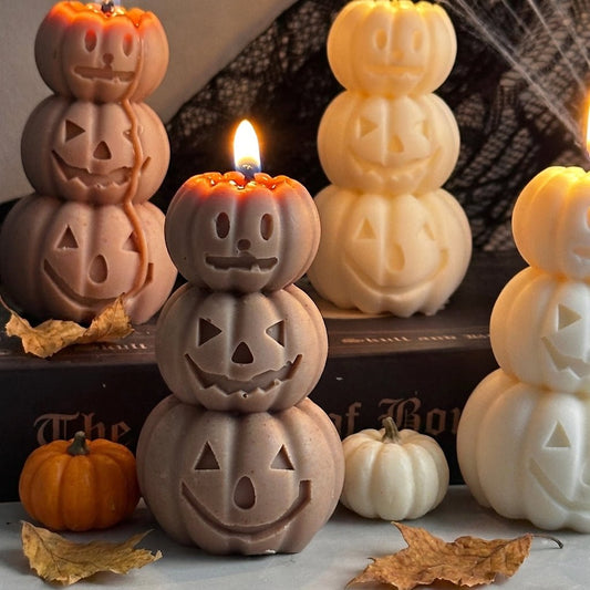 Vela Torre de Calabazas de soja para Halloween - Velakandela