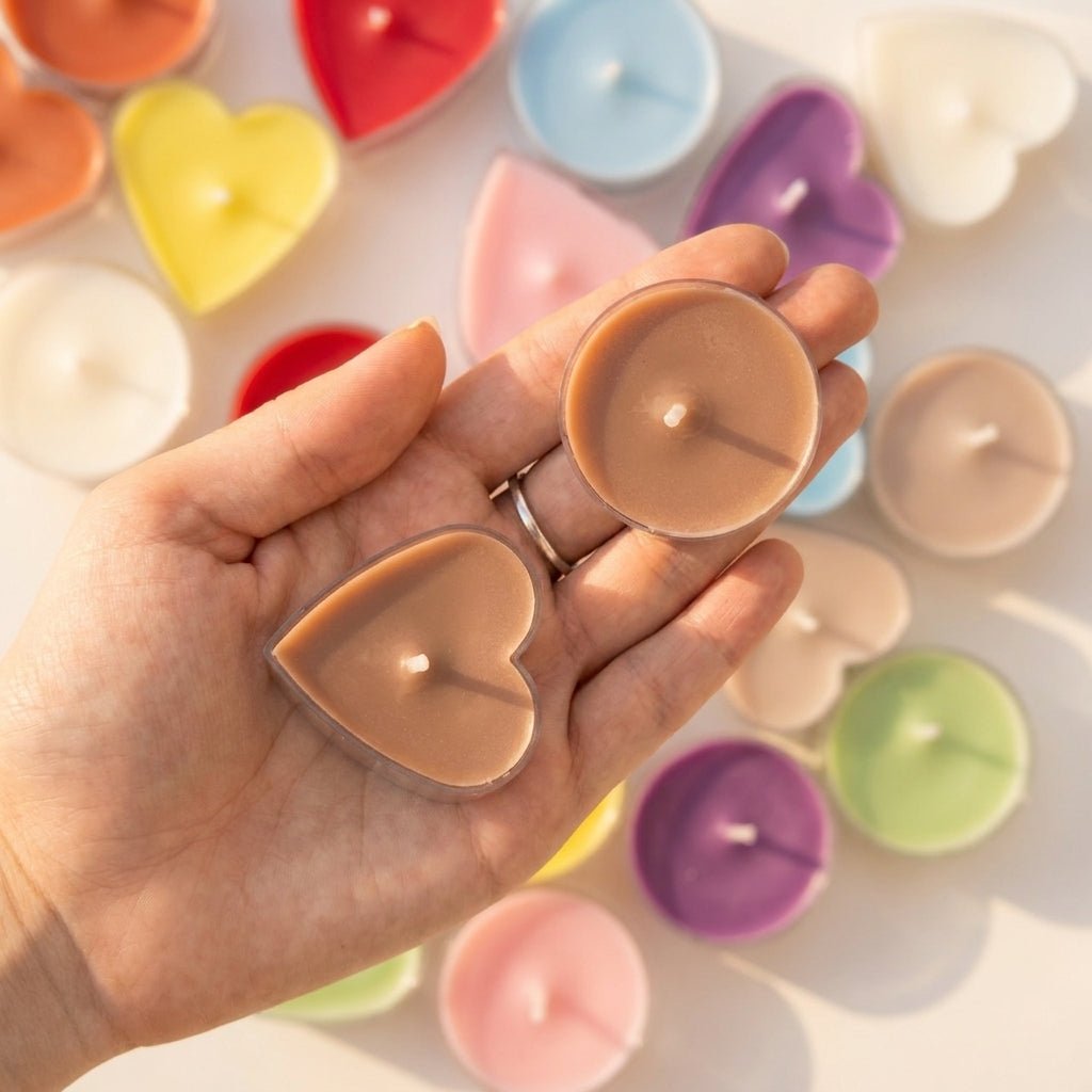 Velas de té de soja coloridas para quemadores